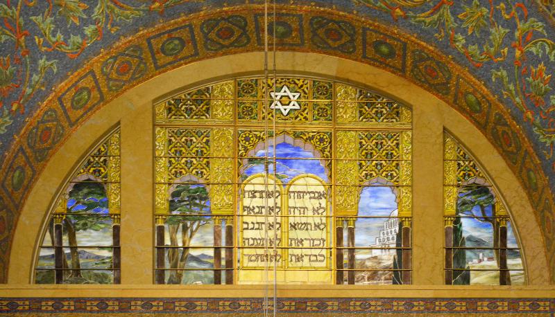 May Memorial Window:  Ten Commandments