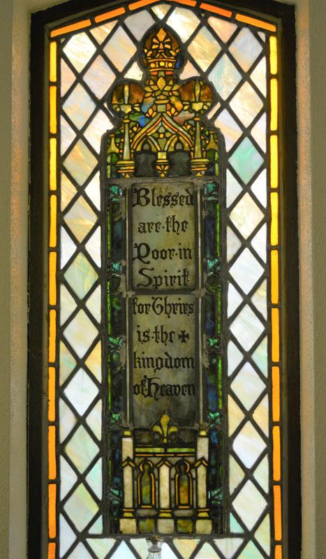 Whitcomb Memorial Window:  The Beatitudes
