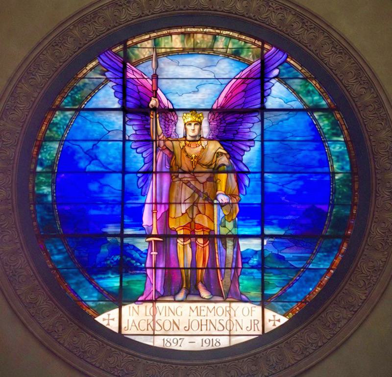 Johnson Memorial Window:  The Christian Soldier