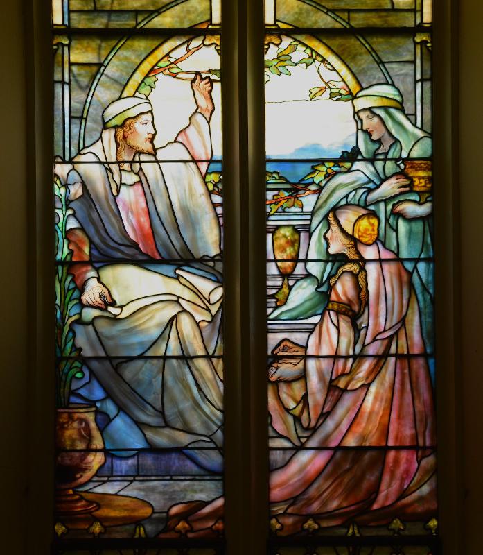 Elders and Trustees Memorial Window:  Christ in House of Mary and Martha