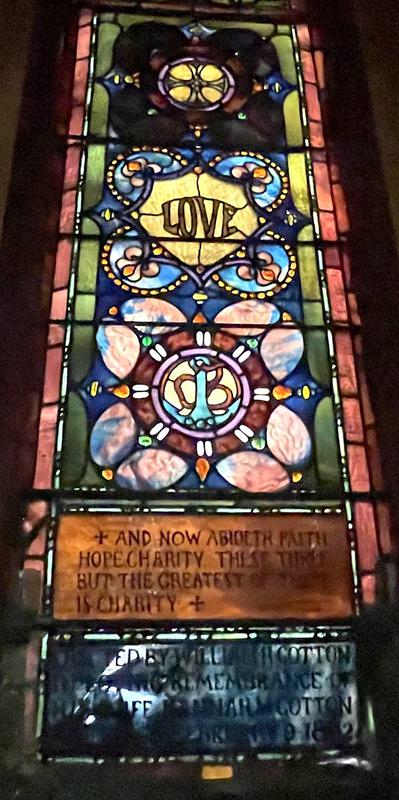 Cotton Memorial Window:  ornamental