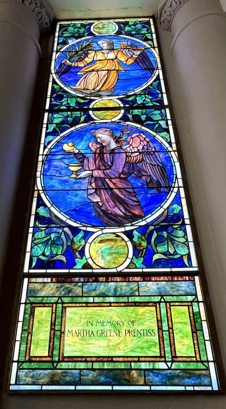 Prentiss Memorial Window:  Victory and Temperance