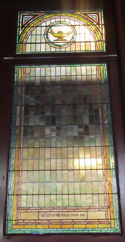 ornamental window in sliding door