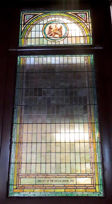 ornamental window in sliding door