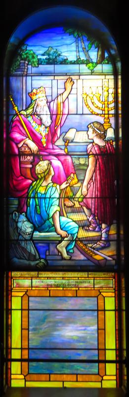 Weigel Memorial Window:  David Set Singers Before The Lord