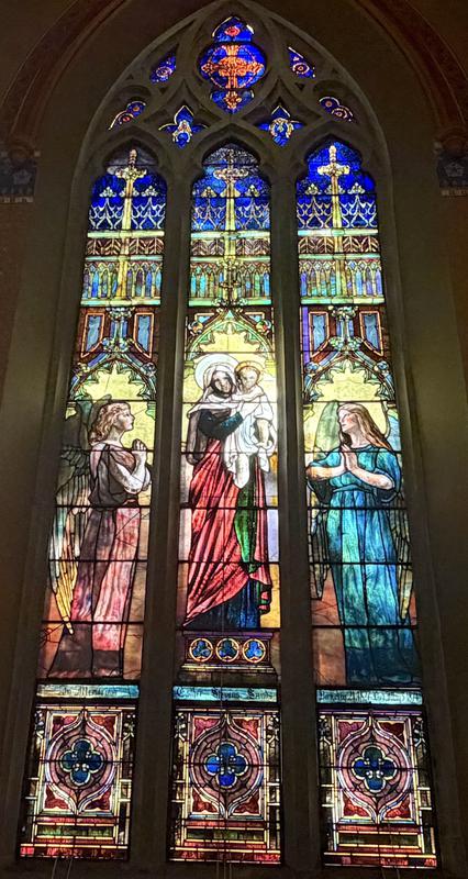 Sands Memorial Window:  Adoration of the Madonna