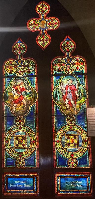 Thomas Memorial Window:  Sower and Soldier