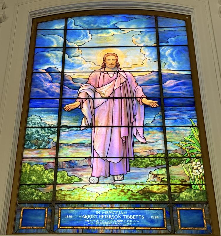 Tibbets Memorial Window:  Come Unto Me