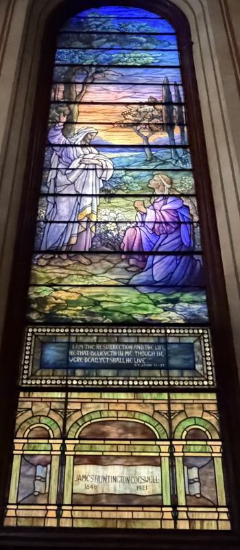 Cogswell Memorial Window:  I Am the Resurrection and the Life