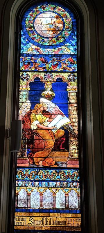 Williamson Memorial Window:  The Recording Angel