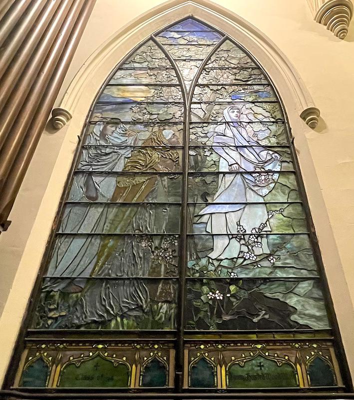 Male Memorial Window:  Dante, Virgil and Beatrice