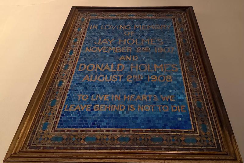 Holmes Memorial Tablet
