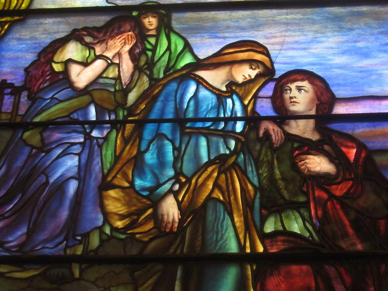 Rengier Memorial Window:  Return from the the Cross