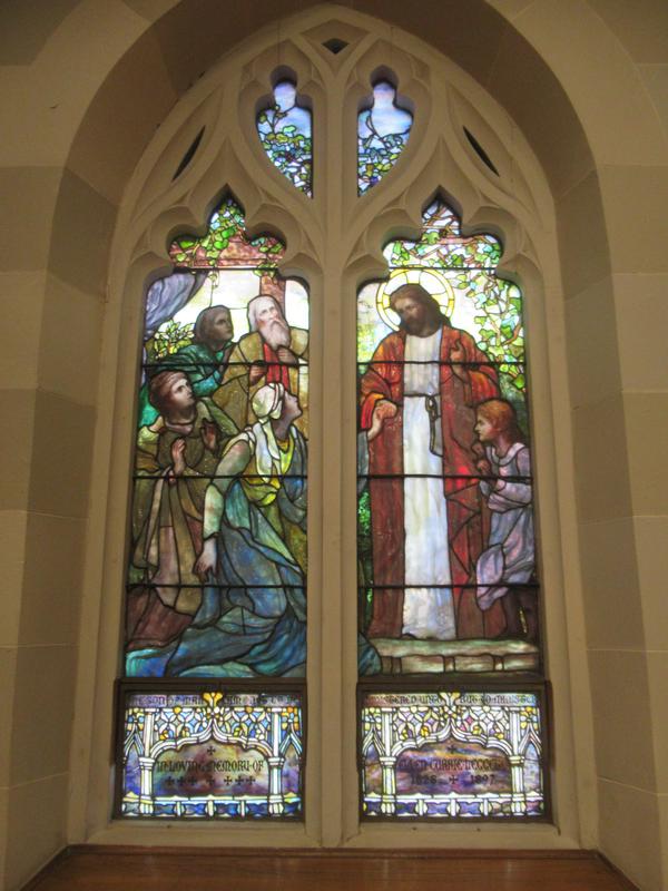 Leggett Memorial Window:  Christ Healing Peter's Wife's Mother