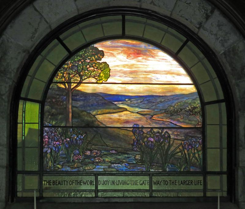 Arkell Memorial Window:  View of Mohawk River