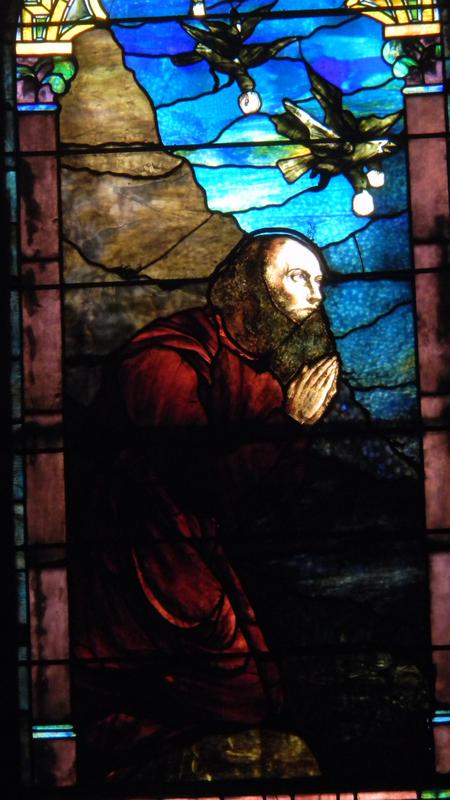 Dodd Memorial Window:  Elijah and the Ravens
