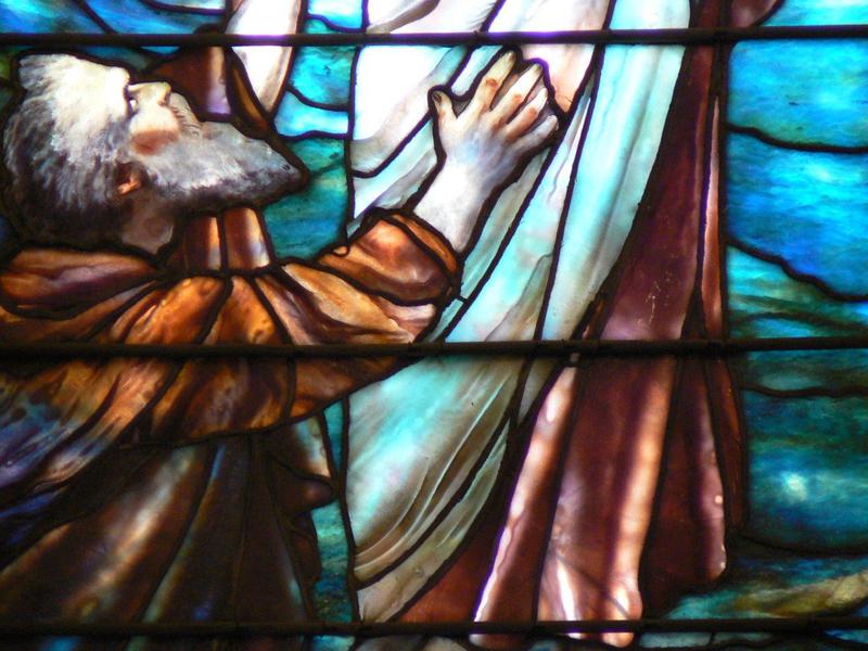 Gilfoy Memorial Window:  Jesus saving St. Peter on the waves