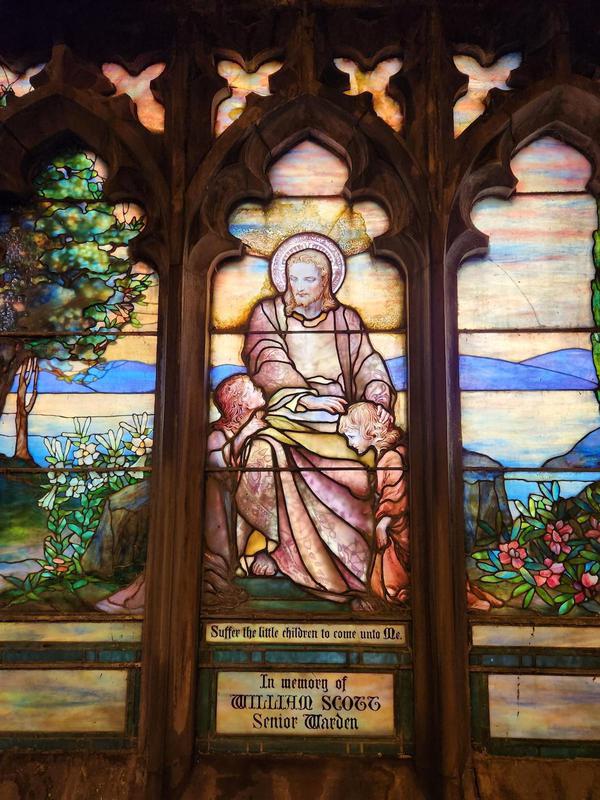 Scott Memorial Window:  Christ Blessing Little Children