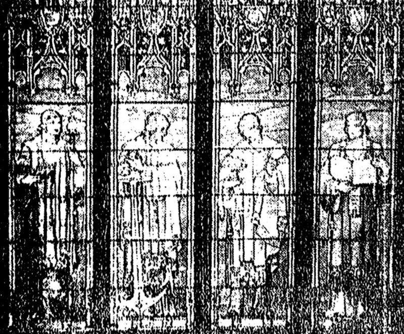 Women of Epworth Memorial Window:  Faith, Hope, Charity and Prudence