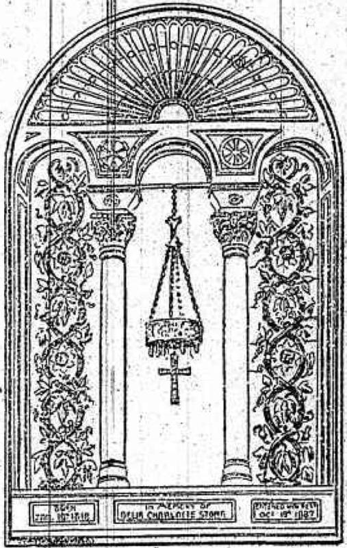 Stone Memorial Window:  ornamental
