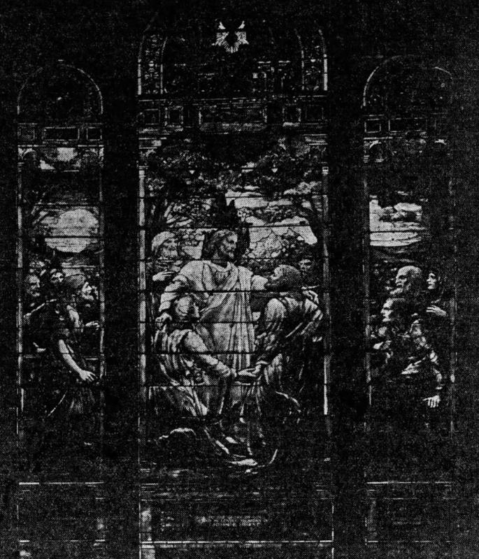 Hurst Memorial Window:  A New Commandment Give I Unto You