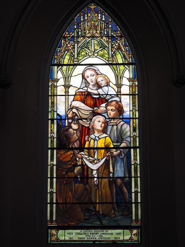 Johnson Memorial Window:  Charity