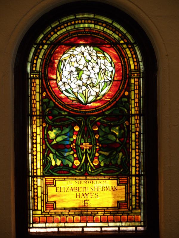 Hayes Memorial Window:  Lilies