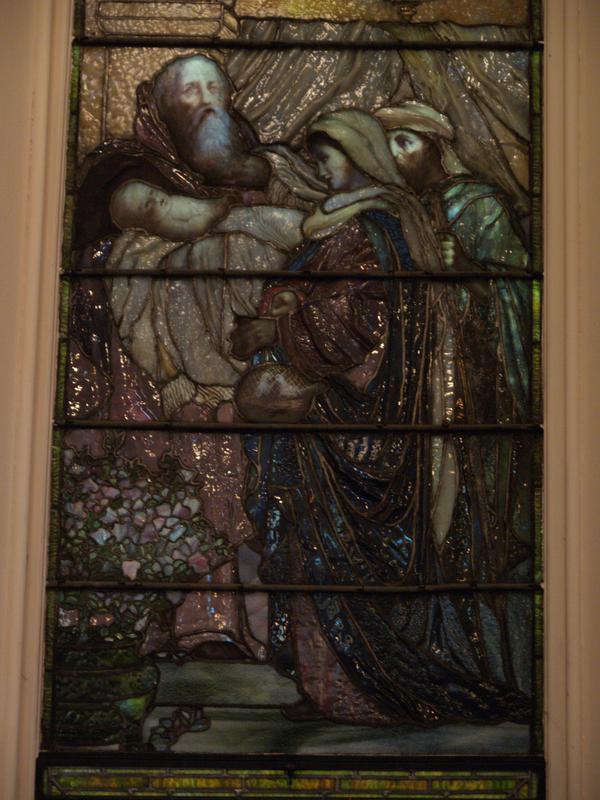 Colony Memorial Window:  Presentation in Temple
