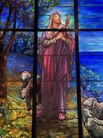 Texas, San Juan, Gelman Stained Glass Museum: Berry Memorial Window:  Christ as the Good Shepherd