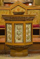 Willard Memorial Pulpit:  pulpit with mosaic panels
