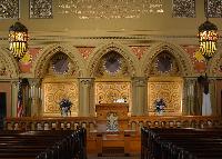 mosaic and tilework on pulpit, chancel rail and sedilia mosaic and tilework on pulpit, chancel rail and sedilia