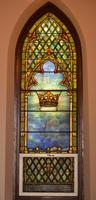 Ohio, Bellevue, St. Paul's Episcopal Church: Hamilton Memorial Window:  ornamental window with crown