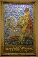 New York, Binghamton, United Presbyterian Church: War Memorial Mosaic:  The Prayer of the Christian Soldier