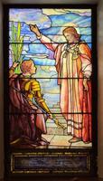 New Jersey, Boonton, St. John's Episcopal Church: Brock Memorial Window:  Well Done Thou Good and Faithful Servant