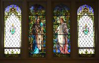New York, Corning, Christ Episcopal Church: Tully Memorial Window:  Christ and Faith