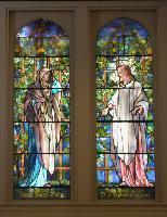 New York, Corning, Christ Episcopal Church: Tully Memorial Window:  Christ and Faith