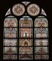 Michigan, Detroit, Cass Community United Methodist Church: floral and ornamental windows