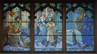 Wisconsin, Milwaukee, Plymouth Church UCC: Miter Memorial Window:  Temple