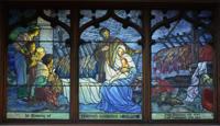 Wisconsin, Milwaukee, Plymouth Church UCC: Swallow Memorial Window:  Manger