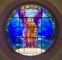 Missouri, St. Louis, Second Presbyterian Church: Johnson Memorial Window:  The Christian Soldier