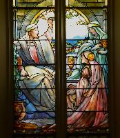 New York, Utica, Westminster Presbyterian Church: Elders and Trustees Memorial Window:  Christ in House of Mary and Martha