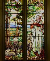 New York, Utica, Westminster Presbyterian Church: Kilbourn Memorial Window:  The Prayer of the Good Shepherd