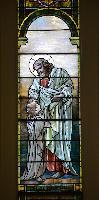 New York, Waterloo, First Presbyterian Church: Spare Memorial Window:  Christ Blessing Little Children