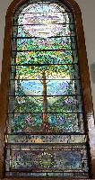 New York, New York City, Queens, Bowne Street Community Church: Northrop Memorial Window:  floral and ornamental