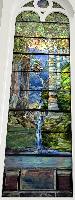 New York, New York City, Brooklyn, Brooklyn Museum: Swalm Memorial Window:  Dawn in the Woods in Springtime