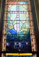 New York, New York City, Brooklyn, Brown Memorial Baptist Church: Corning Memorial Window:  The Light of the Cross