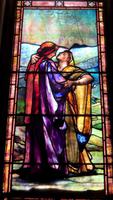 New York, New York City, Brooklyn, Brown Memorial Baptist Church: two figures embracing