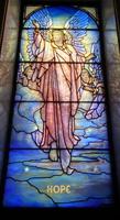 Illinois, Chicago, Rosehill Cemetery, Community Mausoleum: Stevenson Memorial Window:  Angel of Hope