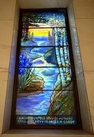 New York, Hartsdale, Ferncliff Cemetery, Ferncliff Mausoleum: Berry and Handy Memorial Window:  landscape