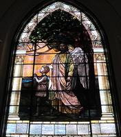New York, New York City, Brooklyn, First Presbyterian Church: Hicks and Peck Memorial Window:  Guardian Angel